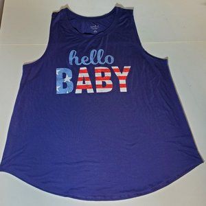 Isabel Maternity Hello Baby Tank Top XXL NWOT